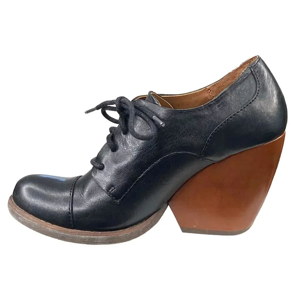 Korks By Kork-Ease Women's Chianne Black Chunky Booties Size US 6.5